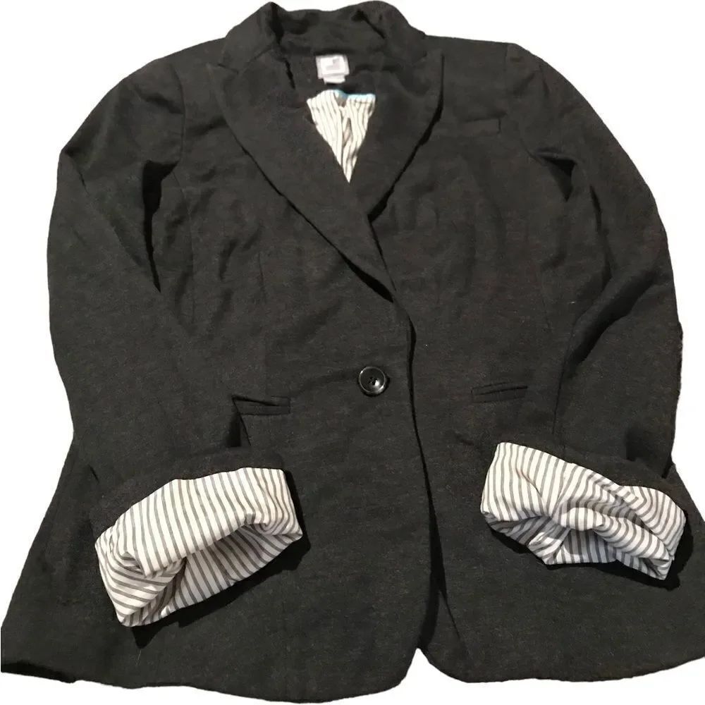 JCP size small black cotton lined blazer excellent condition